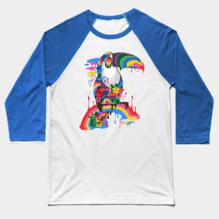 Trippy Tropical Toucan Baseball T-Shirt